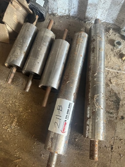 (5) Steel Rolls (2) 4" X 26" And (3) 4 1/2 X 11 1/2