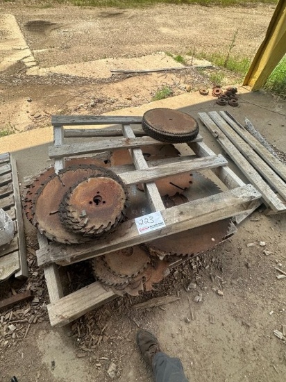 (2) Pallets With An Assortment Of Circular Saw Blades 20inch, 14inch And 30inch