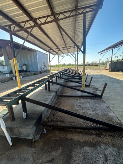 (6) 14inch X 10ft Gravity Rollcases With Slides (Part Of Tie Cut And Sort System) Note Rollcases Are