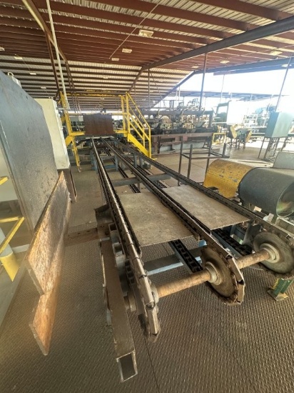 3 Strand 30inch X 28ft Collector/Transfer Deck With C55A Roof Top Chain. Stops, Electric Drive(Part
