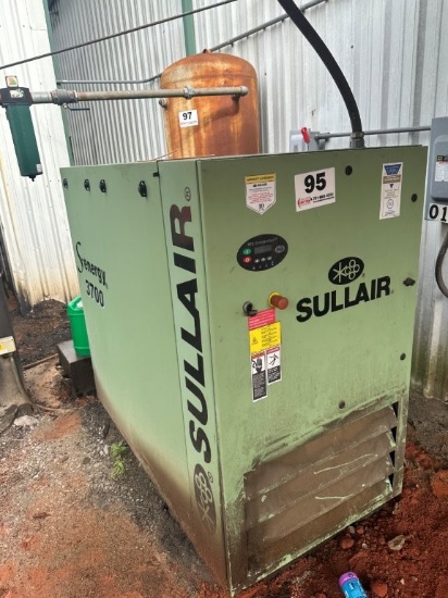 Sullair S-Energy 3700 50hp Rotary Screw Air Compressor Mdl 3709B-AC 125 PSI S/N 201603210021, 34,240