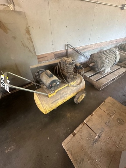 Portable John Deere Tank Mounted Air Compressor 115 Volt