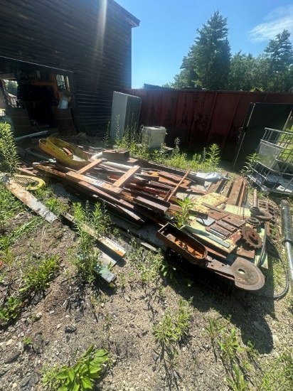 Scrap Steel Lot As Marked Includes Solid Steel Shafts
