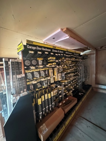 Stanely Hardware with Display Rack, Gate, Garage, Closet, Screen Door Hardware, U and I Bolts