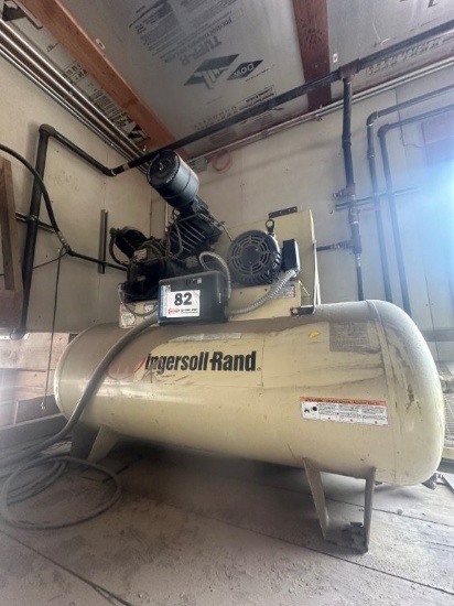 Ingersoll Rand 10hp 3 Phase Tank Mounted Air Compressor, Mdl 2545, S/N 5021748