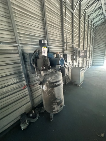Powerx 7-1/2 Hp Single Phase Tank Mounted Air Compressor with Disconnect. Located at 3360 Cansler Ci