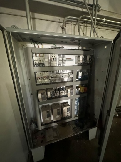 Electrical Control Cabinet with (8) VFD's. Located at 3360 Cansler Circle., Maiden, NC 28650. NC Sal