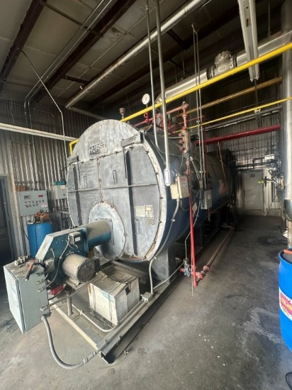 2000 Hurst Low Pressure 15 PSI Steam Boiler, Natural Gas Burner, S/N 51545-15-1, Includes all Relate