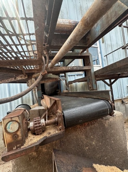 16 Inch X 36 Ft Belt Conveyor 5 Inch Deep Sides, Electric Drive (Waste Belt Below Lots 10 and 11). L