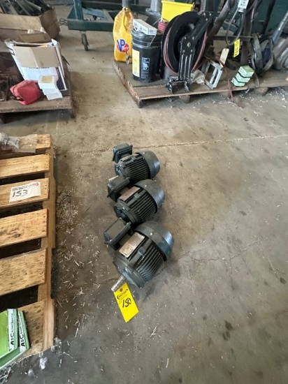(3) New Toshiba 1.5 Hp 1760 RPM Motors, 145T Frame. Located at 3360 Cansler Circle., Maiden, NC 2865