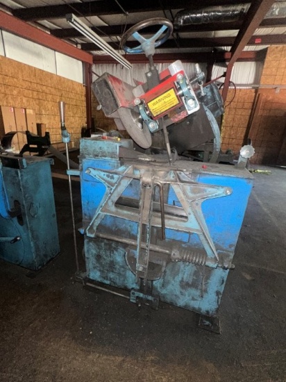 Armstrong #4 RH Saw Sharpener with Linear Grinding Head, Saw Clamp and Saw Support Stands, Mechanica