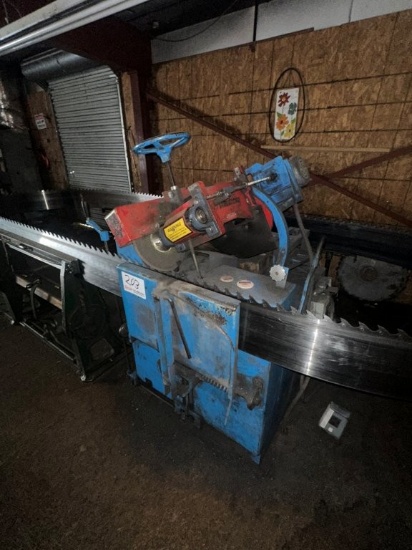 Armstrong #4 LH Saw Sharpener with Linear Grinding Head, Saw Clamp and Saw Support Stands, Mechanica