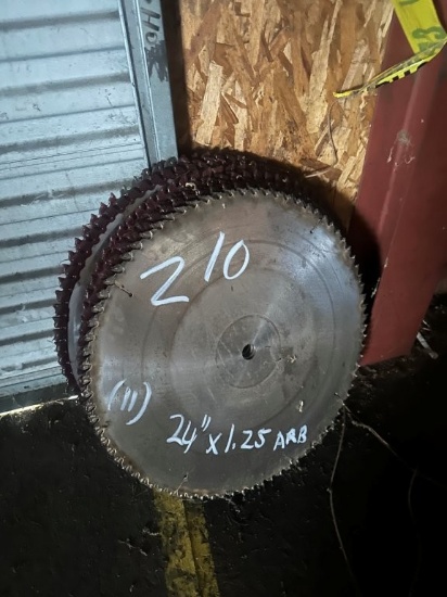 (11) 24inch Carbide Tipped Circular Saw Blades, 1-1/4inch Bore. Located at 172 Looper Ln., Pickens,