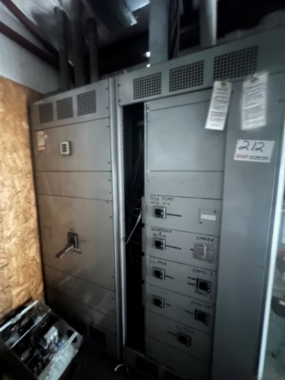 Siemens 1600 Amp Main Service Breaker Switch Gear, (6) 400 Amp Breakers. Located at 172 Looper Ln.,