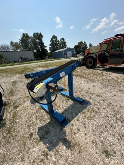 Brewco 11 Inch X 64 Inch Belt Conveyor on Incline, Hydraulic Drive, Not Installed. Located 201 Tobac