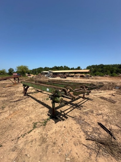 HMC 10ft x 18ft 3 Strand Log Deck with Stop and Loader, Hydraulic Drive. Located at 361 Yarbrough Ln