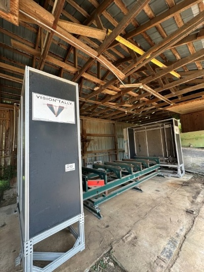 Vision Tally System with 54inch x 15ft Bundle Staging Deck with Weighing Cells and Controls. Located