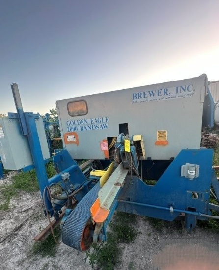 Brewer Model GE200 Single Head Band Resaw, Runs 2inch Bandsaw Blades, Onboard Hydraulic Power Pak, S