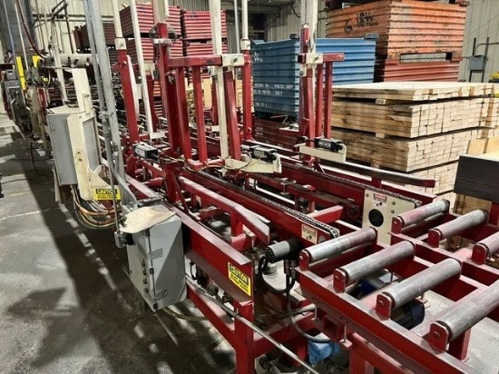 Wood Pecker (Flicker) Block Pallet Nailing Machine, Mdl B04-40x56-012814R. Located at 1995 Lumber Rd