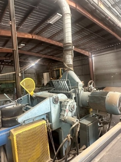 Newman Whitney S-282 24inch Double Surfacer with Helical Cutter Heads, S/N 15036, Hydraulic Power Pa