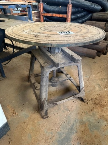 42inch Circular Cast Iron Work Table. Located at 1490 Hwy 100 W., Centerville, TN 37033. TN Sales Ta