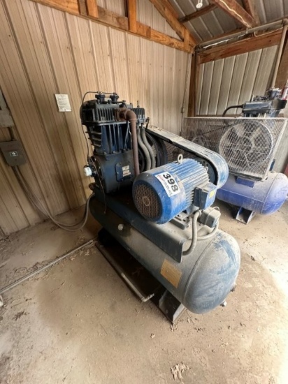 Quincy 390 20hp Reciprocating Tank Mounted Air Compressor 125 PSI. Located at 2898 Crestridge Rd.,
