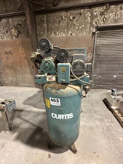 Curtis 5hp Single Phase Tank Mounted Air Compressor. Located at 2898 Crestridge Rd., Centerville, TN