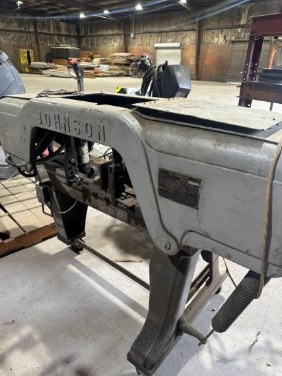 Johnson Model J Horizontal Metal Cutting Band Saw, S/N J-11295. Located at 2898 Crestridge Rd., Cent
