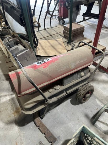 Work Horse Portable Fuel Fired Space Heater. Located at 2898 Crestridge Rd., Centerville, TN 37033.