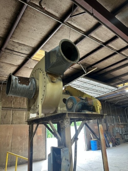Approx 30inch Blower with 25hp Motor, 17inch Inlet. Located at 2898 Crestridge Rd., Centerville, TN