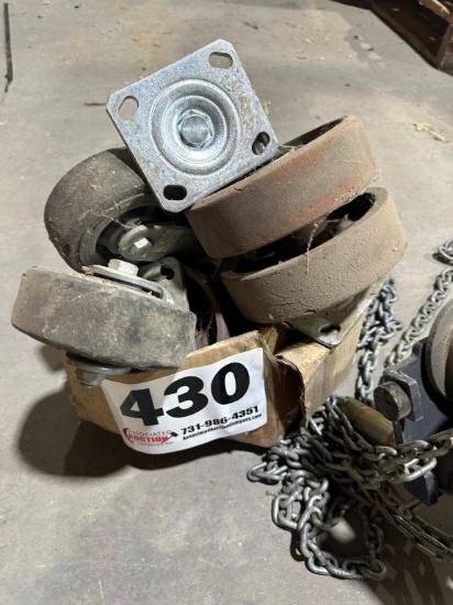 Assortment of Caster Wheels. Located at 2898 Crestridge Rd., Centerville, TN 37033. TN Sales Tax 9.7