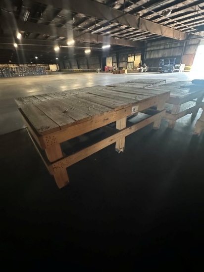 48 Inch X 96 Inch X 33 Inch Heavy Built Wooden Work Table. Located 201 Tobacco Rd., Bowling Green, K