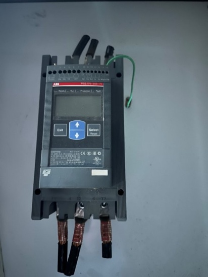 ABB 125 HP Model PSE170-600-70 Soft Start with 36 X 30 X 12 Inch Metal Cabinet. Located 201 Tobacco