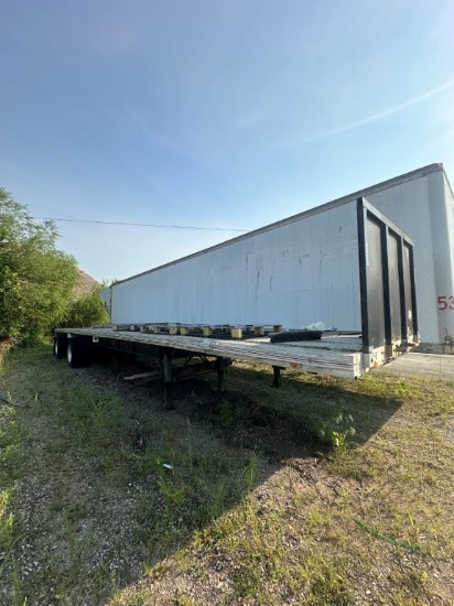 1994 Utility 48ft Aluminum/Steel Combo Flat Bed Trailer Tandem Spread Axle with Air Ride Suspension,