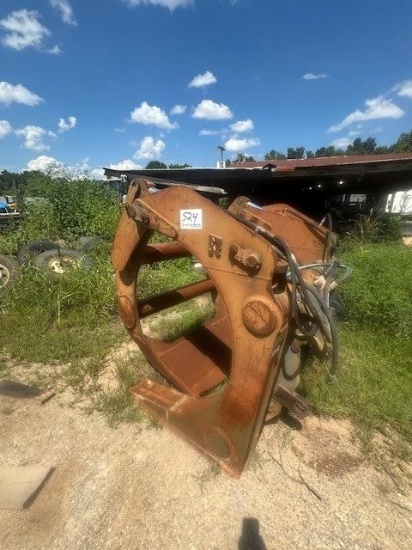 Rockland (Quick Coupling) Log Grapple Loader Attachment Model SG-544J, S/N R37707. Fits John Deere C