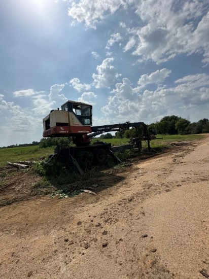 Prentice 210E Trailer Mounted Knuckleboom Loader, Cummins Engine Shows 17,056 Hrs, S/N 210P55106. Lo
