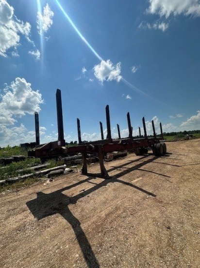 6 Bunk 40ft Tandem Axle Log Trailer, Plate#319214. NOTE:ID TAG #524. Located at 361 Yarbrough Ln., W