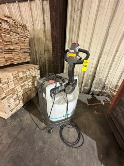 Unicarrier 24 Volt Electric Pallet Jack Mdl WLXT2W7S22V, S/N 2W75-9307116. Located at 1490 Hwy 100 W
