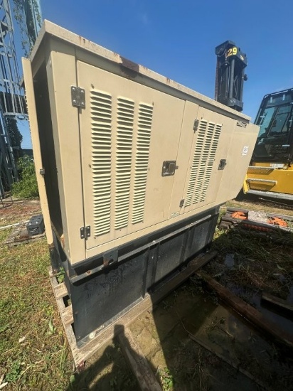 2002 Generac Series 2000 15 KW Single Phase Gen Set with Enclosure, Fuel Tank, 4 Cylinder Diesel Eng