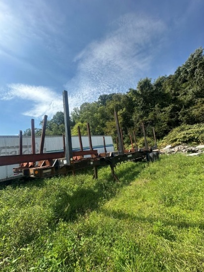 1996 Pitts 42ft 4 Bunk Tandem Axle Log Trailer.VIN IT1SLTN96420RM225: TITLE. Located In Bellaire,OH