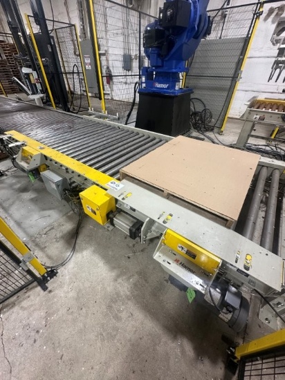 2024 (LIKE NEW) Nvenia CDLR 52inch x 5ft Full Pallet Roller Transfer Conveyor with Pallet Squaring D