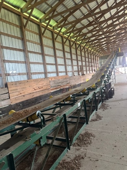 24inch x 108ft Troughing Belt Conveyor with Electric Drive, (Outfeed from Dryer). Located at 2873 Ke