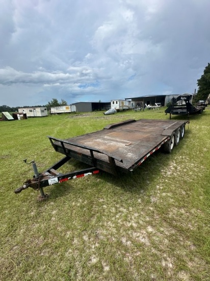 22ft Tri Axle Trailer with Steel Deck and Electric Brakes