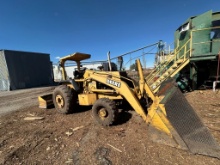 John Deere 210LE Tractor Loader, 4 Wheel Drive, 1 1/4 Yard Bucket with Woods 7ft Double Edge Box Bla