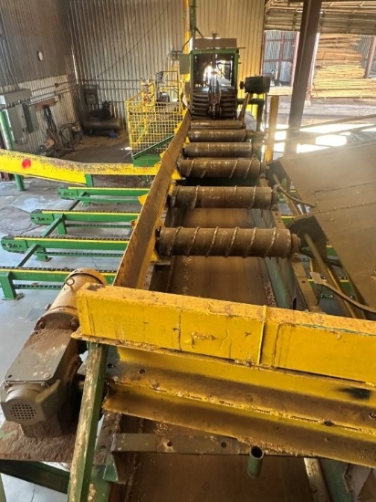 30inch x 17ft Live Roll Case with Spiral Sweeps, Electric Drive (2 Sided Cant Take Away Roll Case)