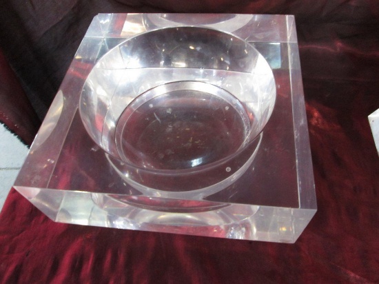 SIGNED LUCITE BOWL