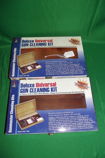 2 NEW IN BOX DELUXE UNIVERSAL GUN CLEANING KITS