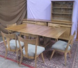 HEYWOOD WAKEFIELD DINING TABLE AND CHAIRS