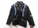 BEAUTIFUL NATIVE AMERICAN STYLE LEATHER JACKET