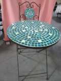 MOSAIC PATIO TABLE AND CHAIR